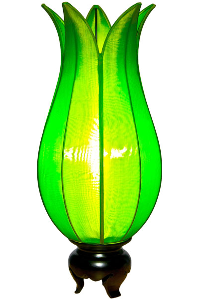 Flowering Lotus Table Lamp - Green