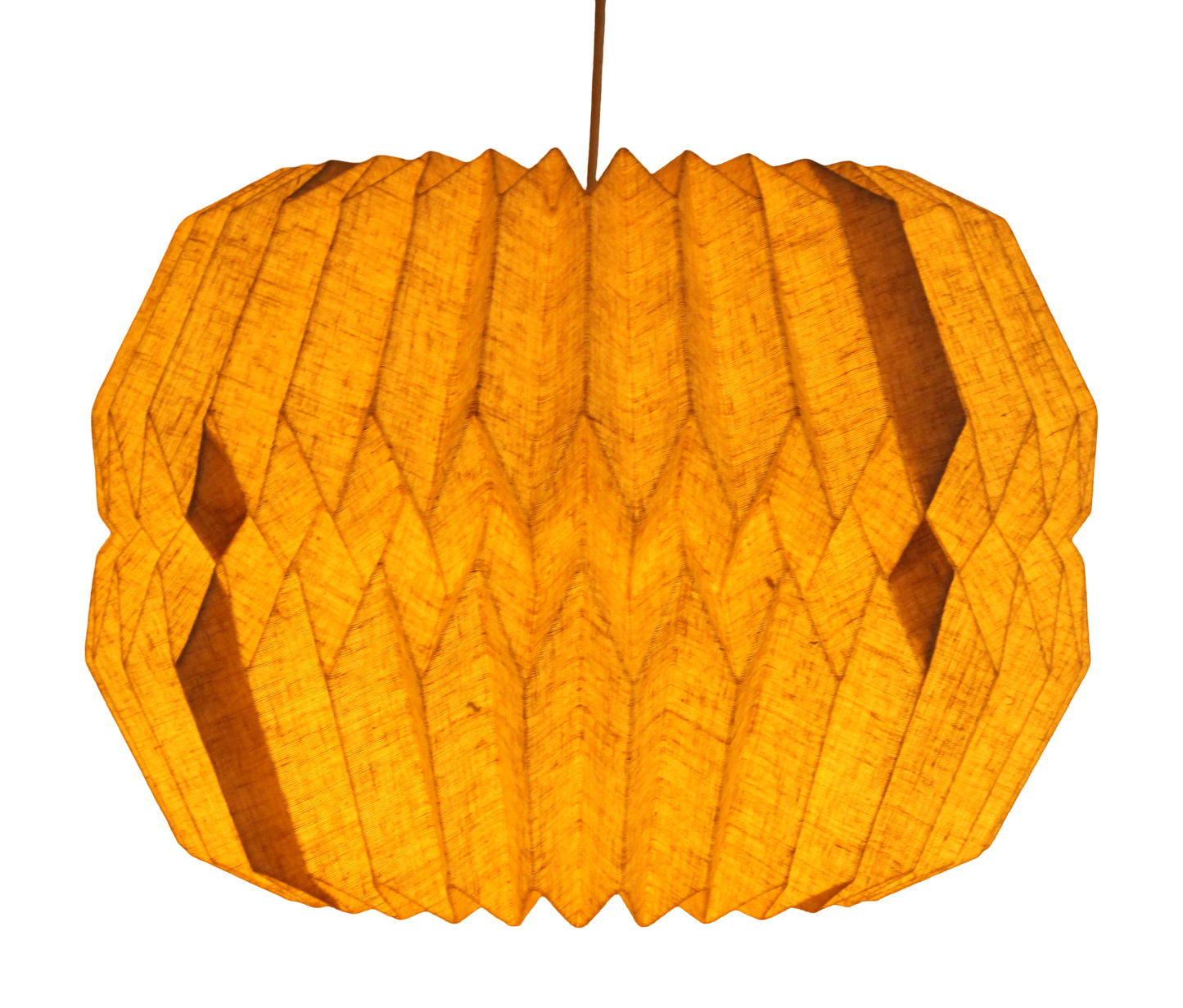 Folding Linen Hanging Pendant Lamp - Orb