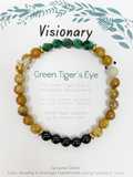 Stone Bracelet SS - Green Tiger's Eye