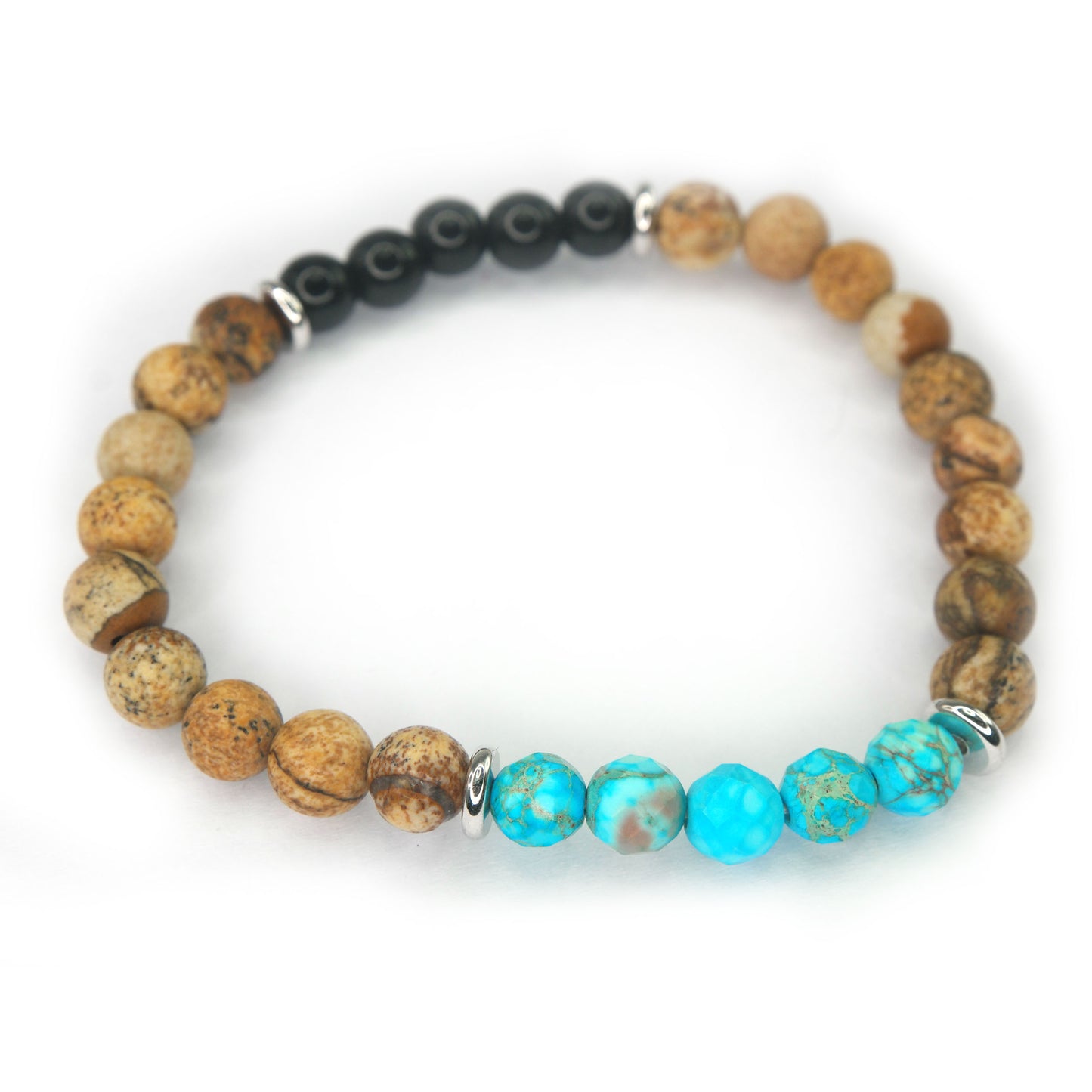 Stone Bracelet SS - Sea Sediment Jasper