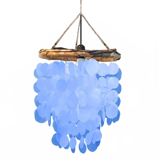 Capiz Chandelier - Blue