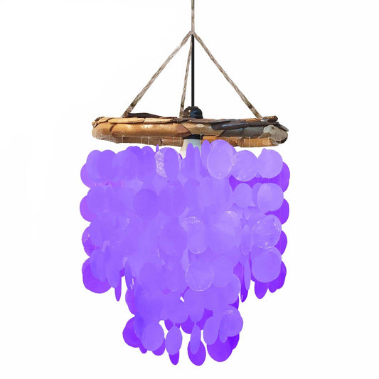 Capiz Chandelier - Violet