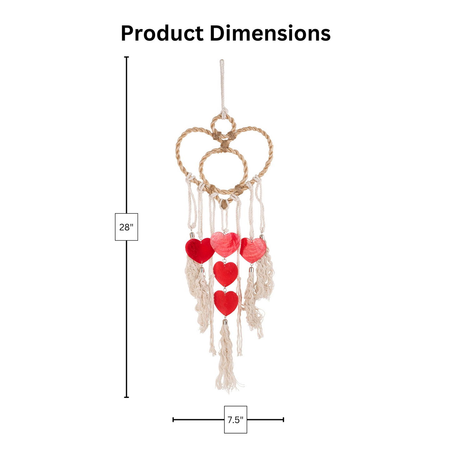 Capiz Rope Macramé - Heart