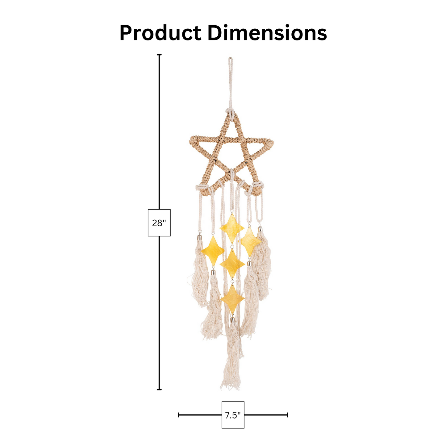 Capiz Rope Macramé - Star