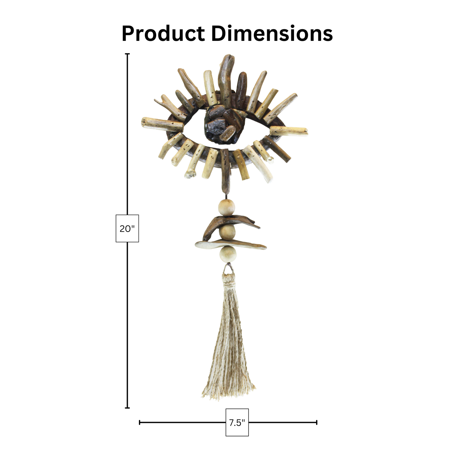 Hanging Driftwood Mod Eye Ornament