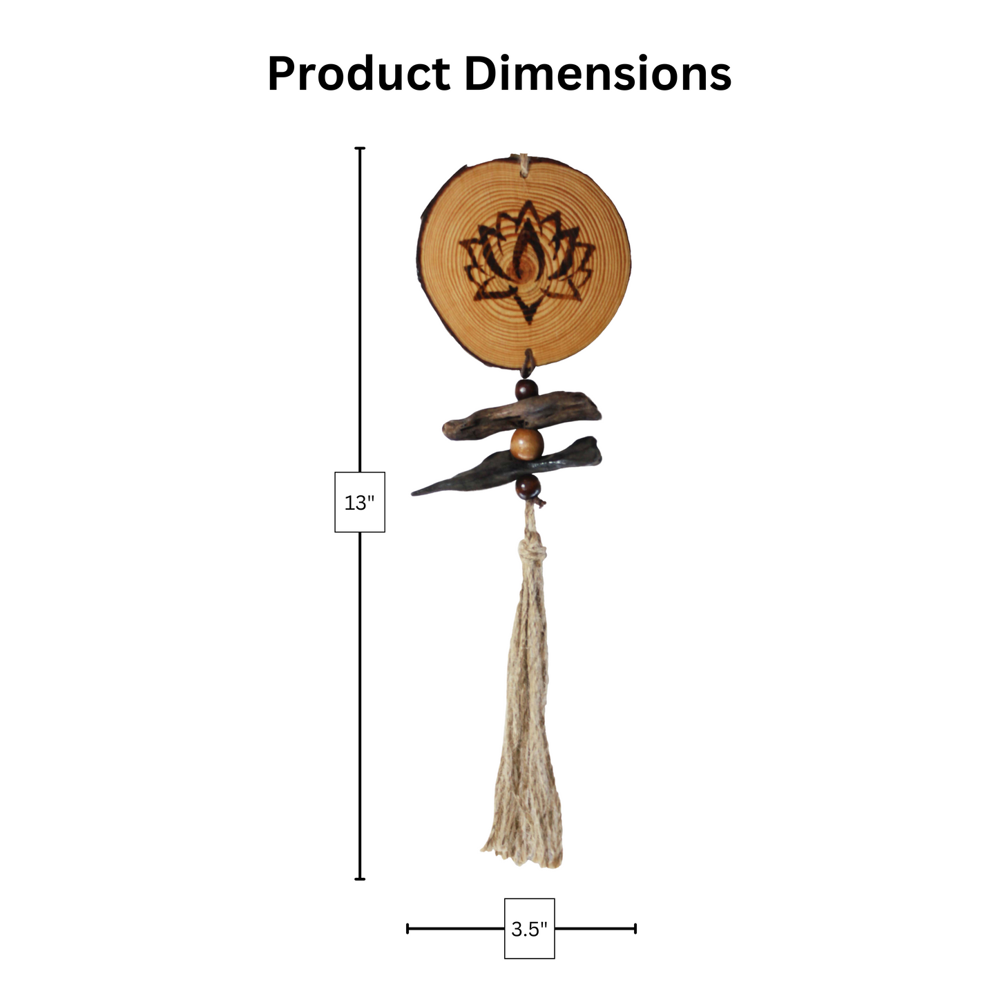 Lotus Hanging Pine Slice