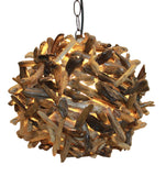 Driftwood Hanging Ball Lamp