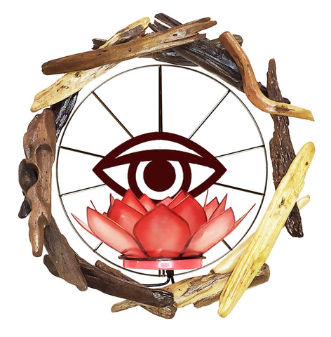 Driftwood Eye Lotus Sconce