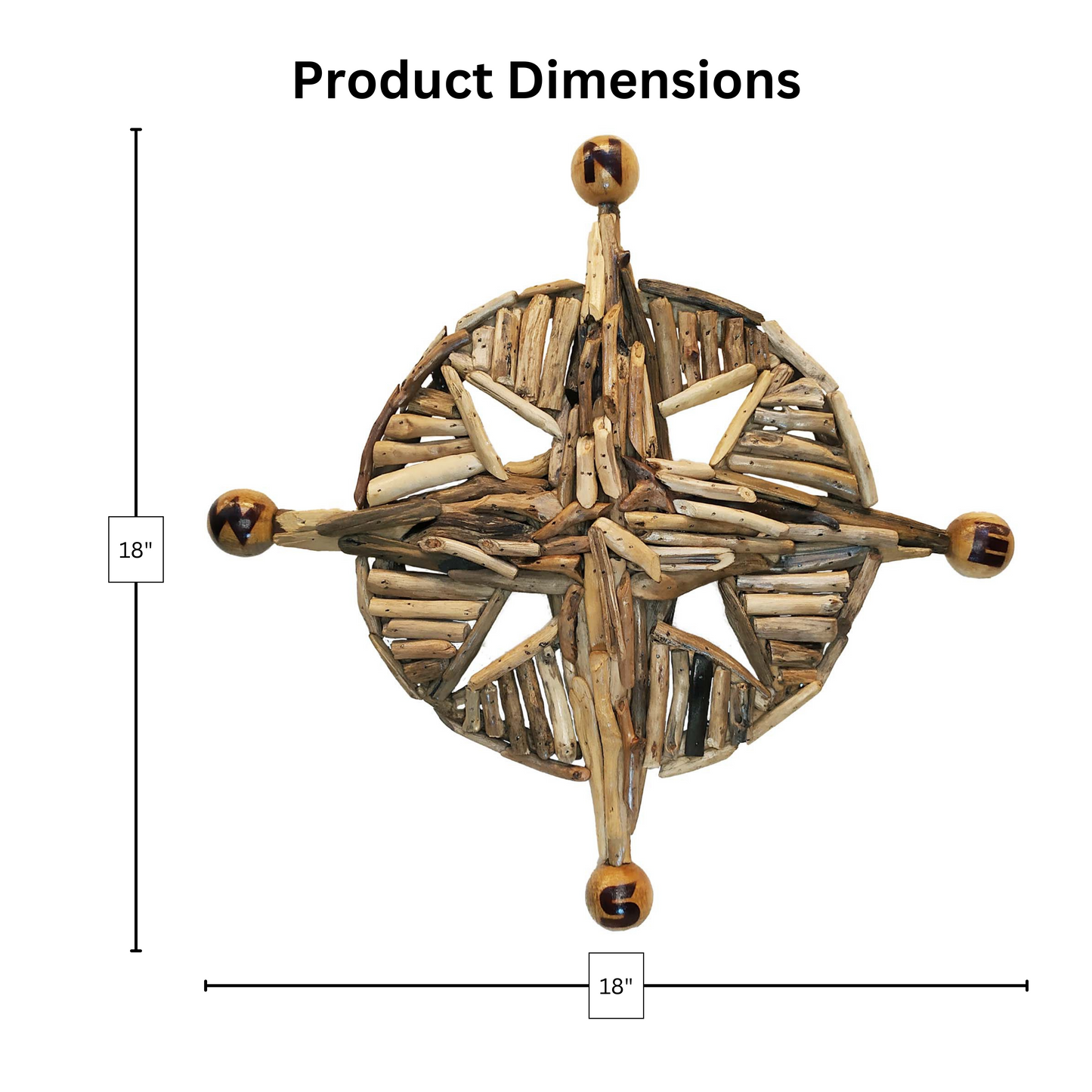 Wheel of Dharma - Driftwood Wall Art