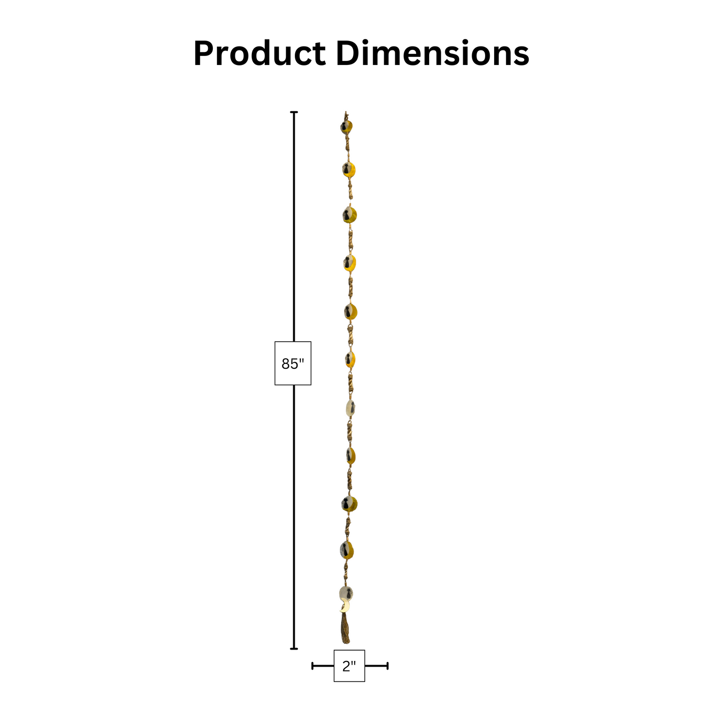 Cat and Moon Abaca Rope Capiz Garland