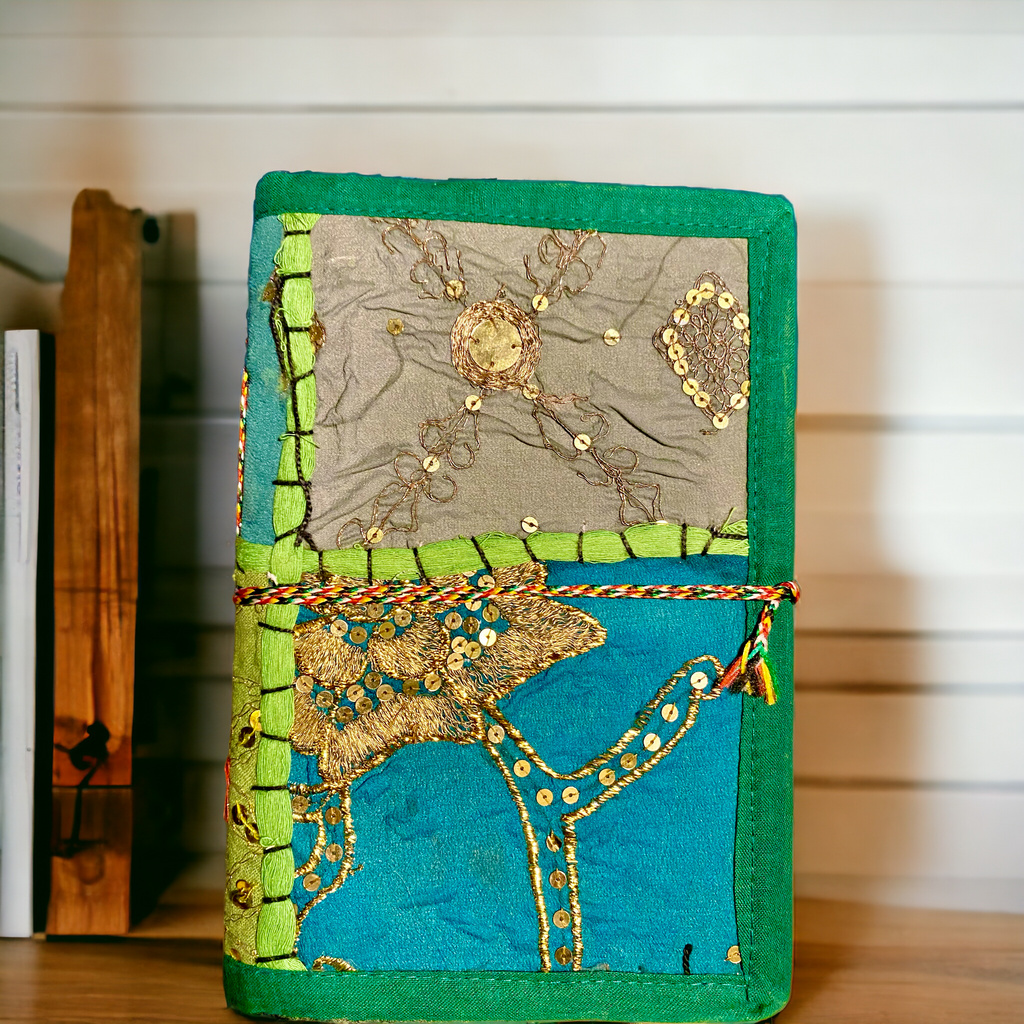 Rajastahni Patchwork Journal - Green