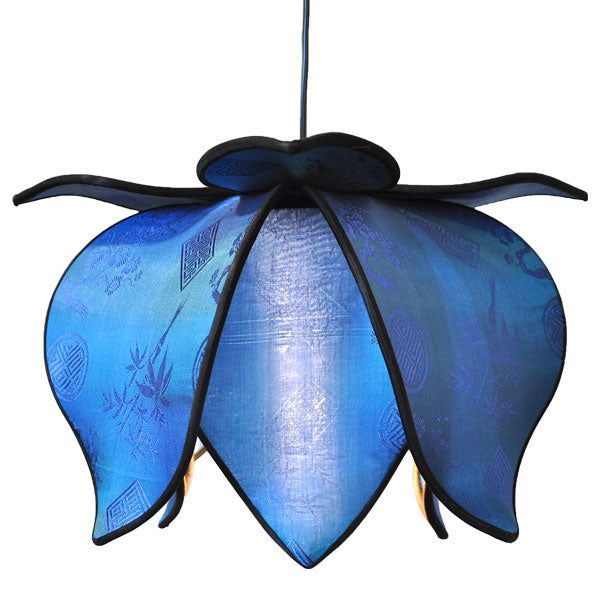 Hanging Baby Blooming Lotus Lamp 10" - Aqua