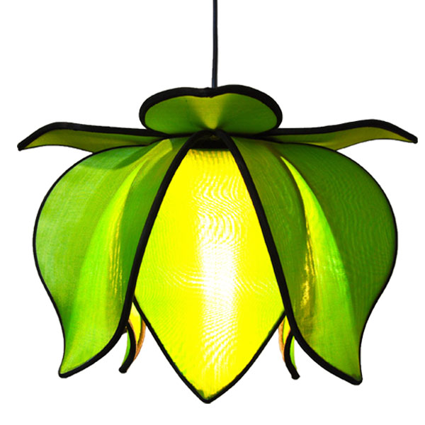 Hanging Baby Blooming Lotus Lamp 10" - Green