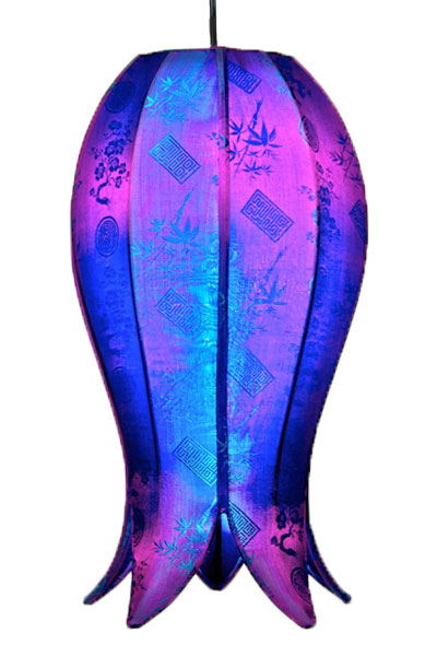 Hanging Flowering Lotus Lamp Medium - Jewel