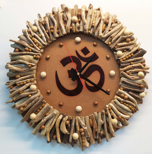 Driftwood Clock - Om