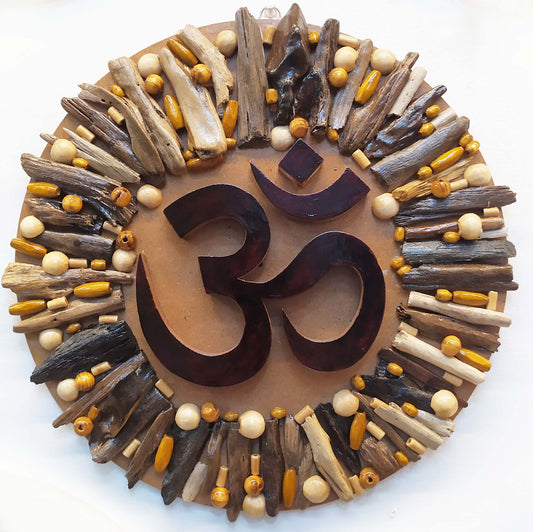 Driftwood Round Om