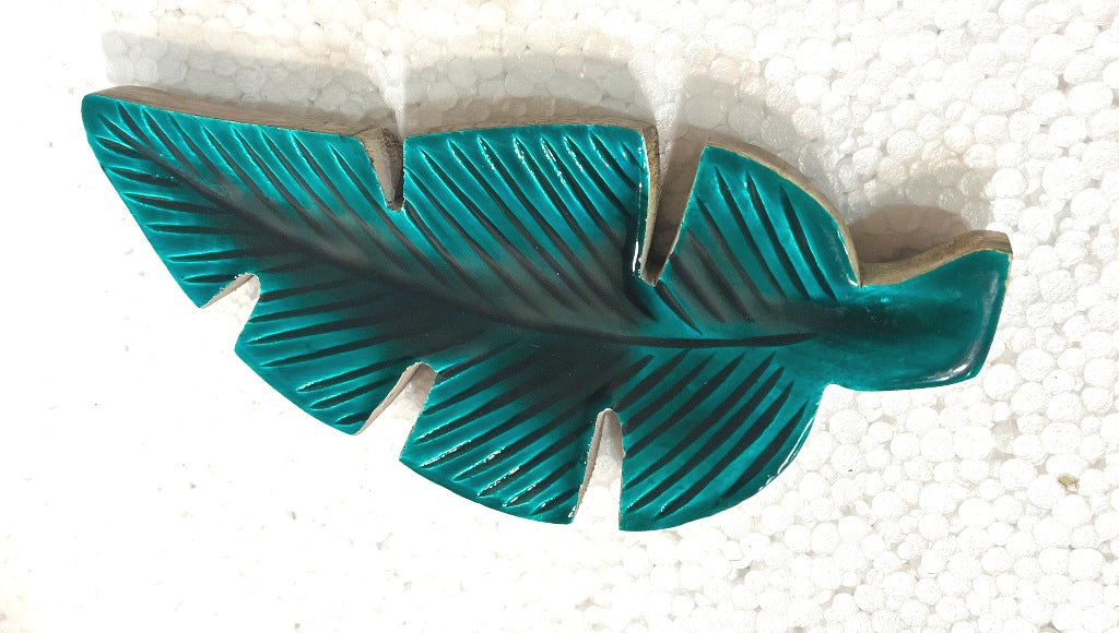 Tray, Mango Wood - Palm Leaf