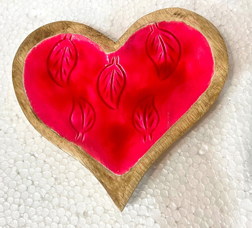 Tray, Mango Wood - Heart
