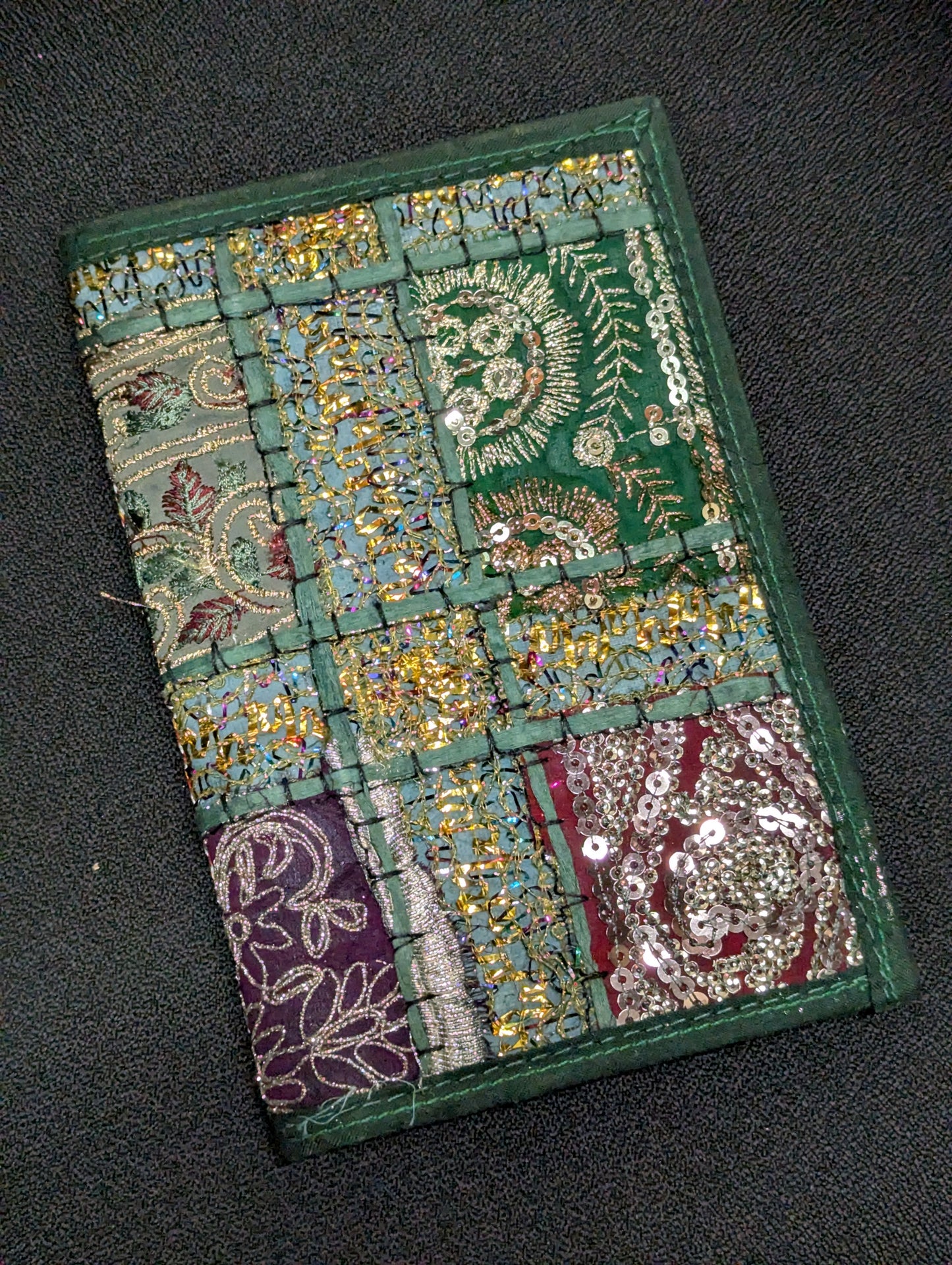 Rajastahni Patchwork Journal - Dark Green