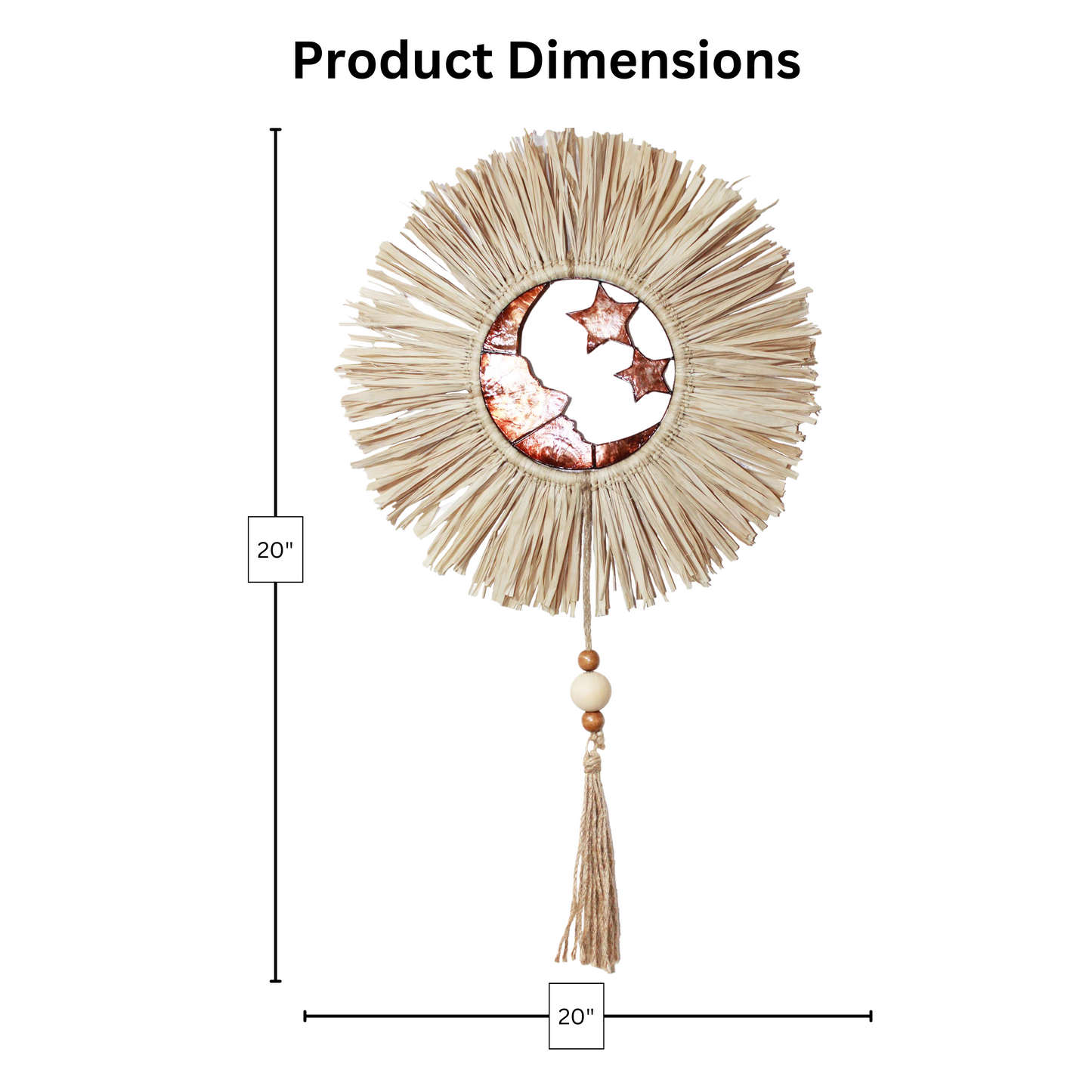 Celestial - Raffia and Capiz Wall Decor