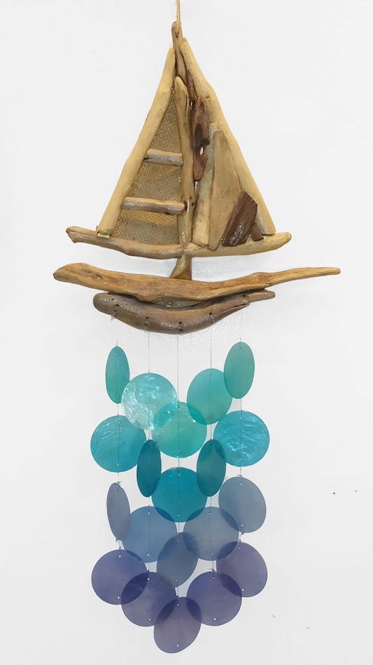 Driftwood CapizColor-Sailboat