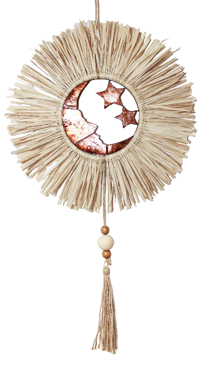 Celestial - Raffia and Capiz Wall Decor