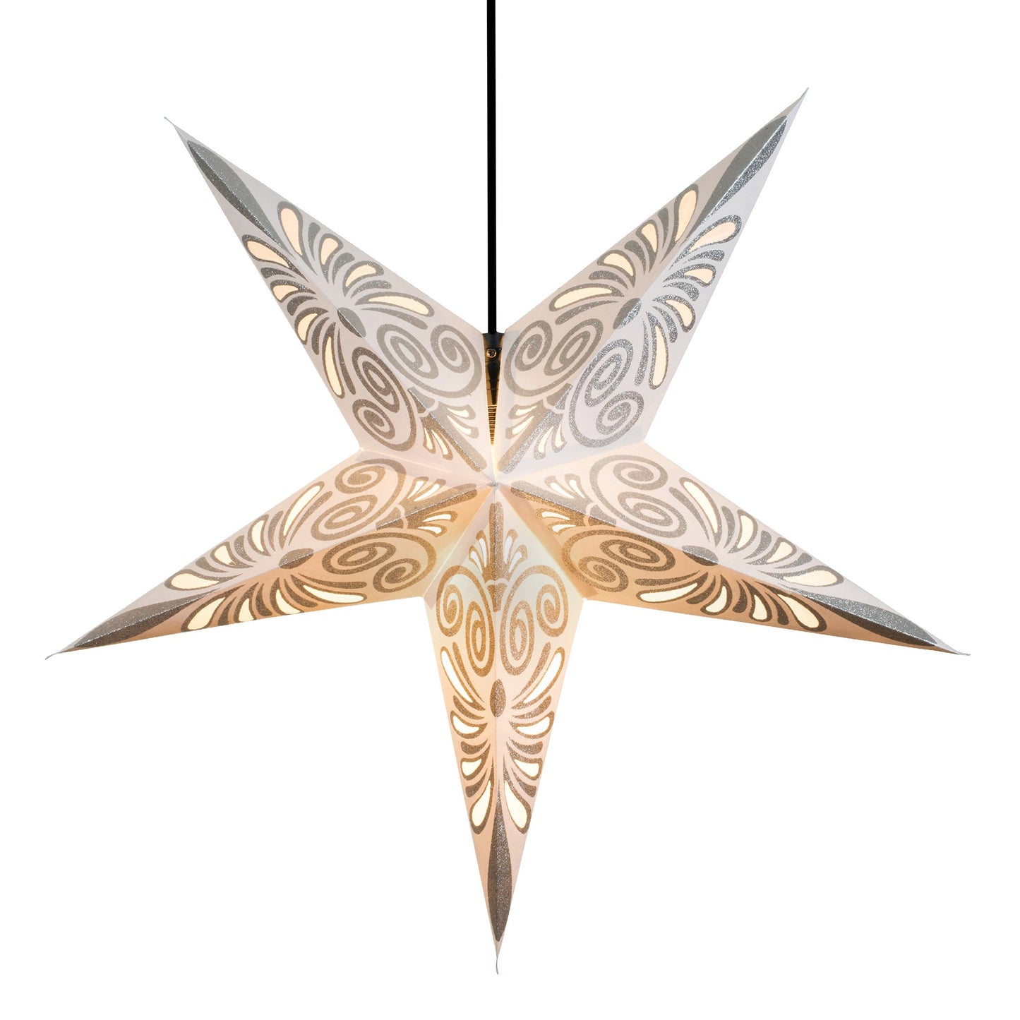 Om Paper Star Lantern - White Swan