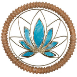 Capiz Lotus Chakra Dreamcatcher Chime - Throat Blue