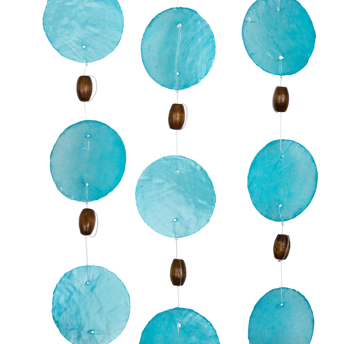 Capiz Lotus Chakra Dreamcatcher Chime - Throat Blue