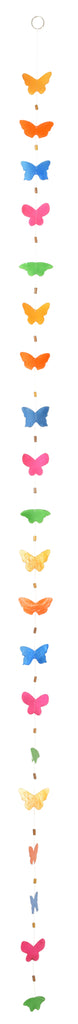 Capiz Shell Garland - Colored Butterfly