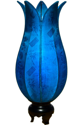 Flowering Lotus Table Lamp - Aqua