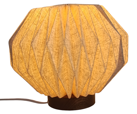 Folding Linen Geometric Table Lamp - Koh Samui