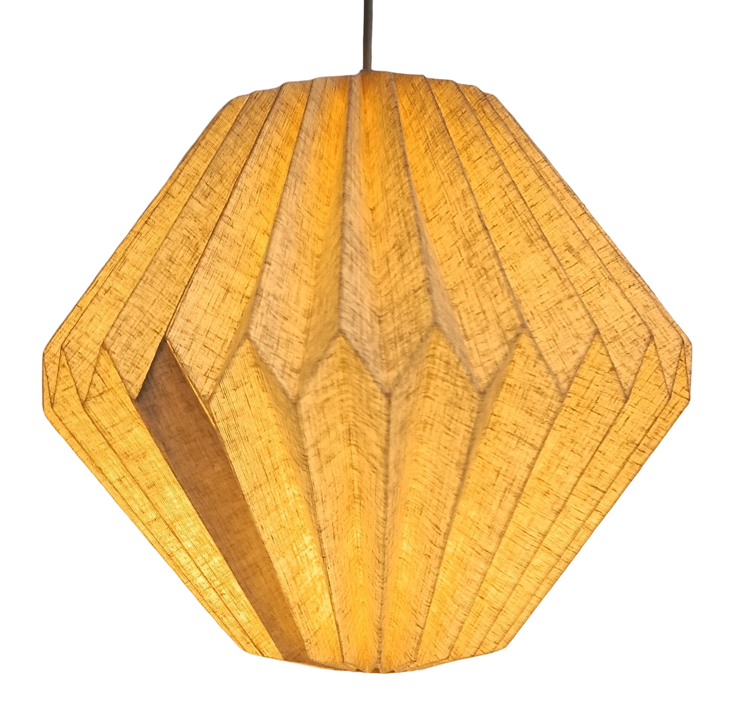 Hanging Linen Lamp - Diamond