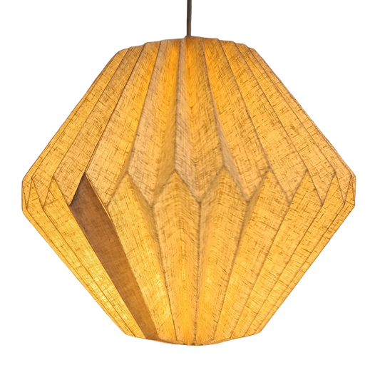 Hanging Linen Pendant Lamp - Diamond