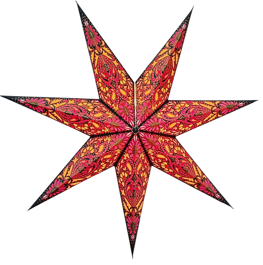 7-point Paper StarLight - Flames