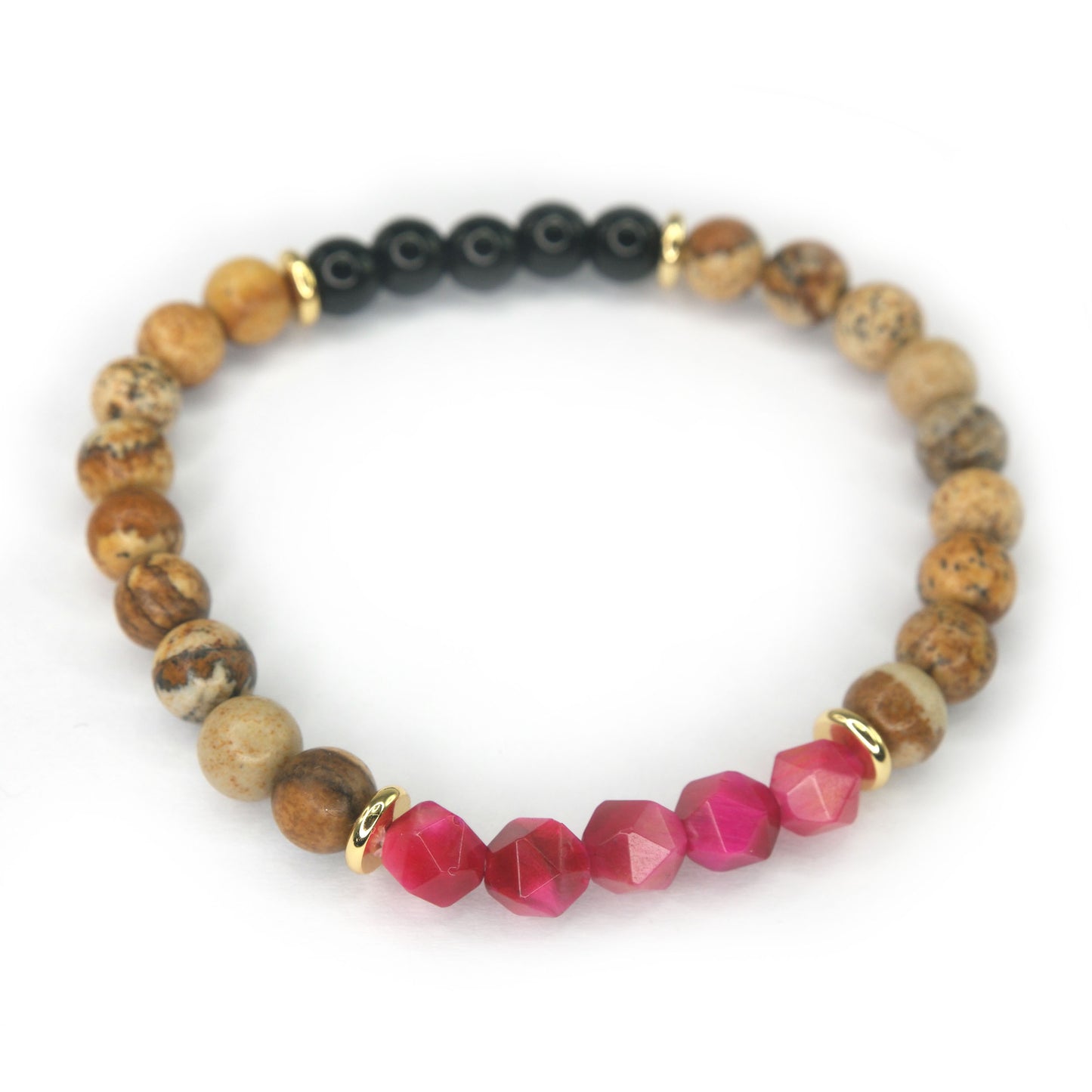 Stone Bracelet SS - Red Tiger's Eye
