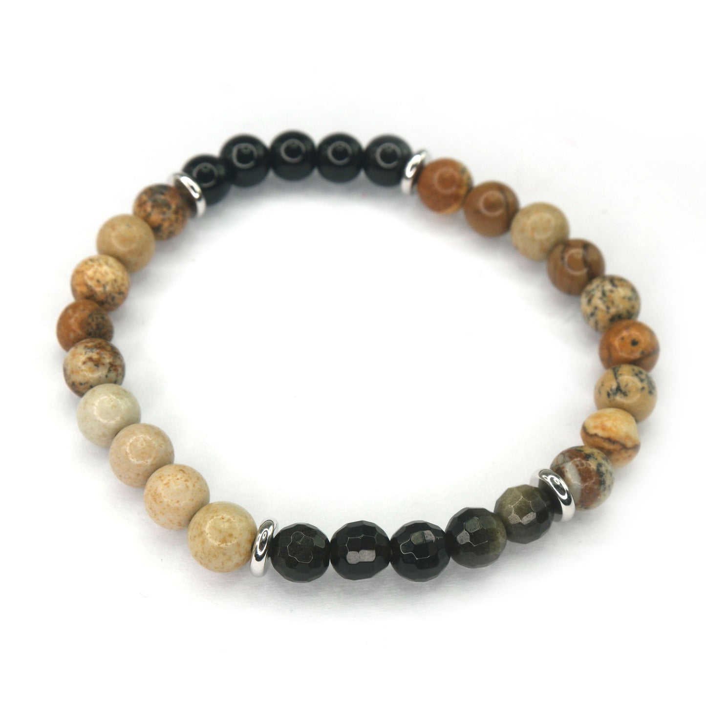 Stone Bracelet SS - Golden Obsidian