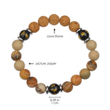 Mantra Healing Stones Bracelet in Picture Jasper