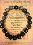 Mantra Healing Stones Bracelet in Spiderweb Jasper