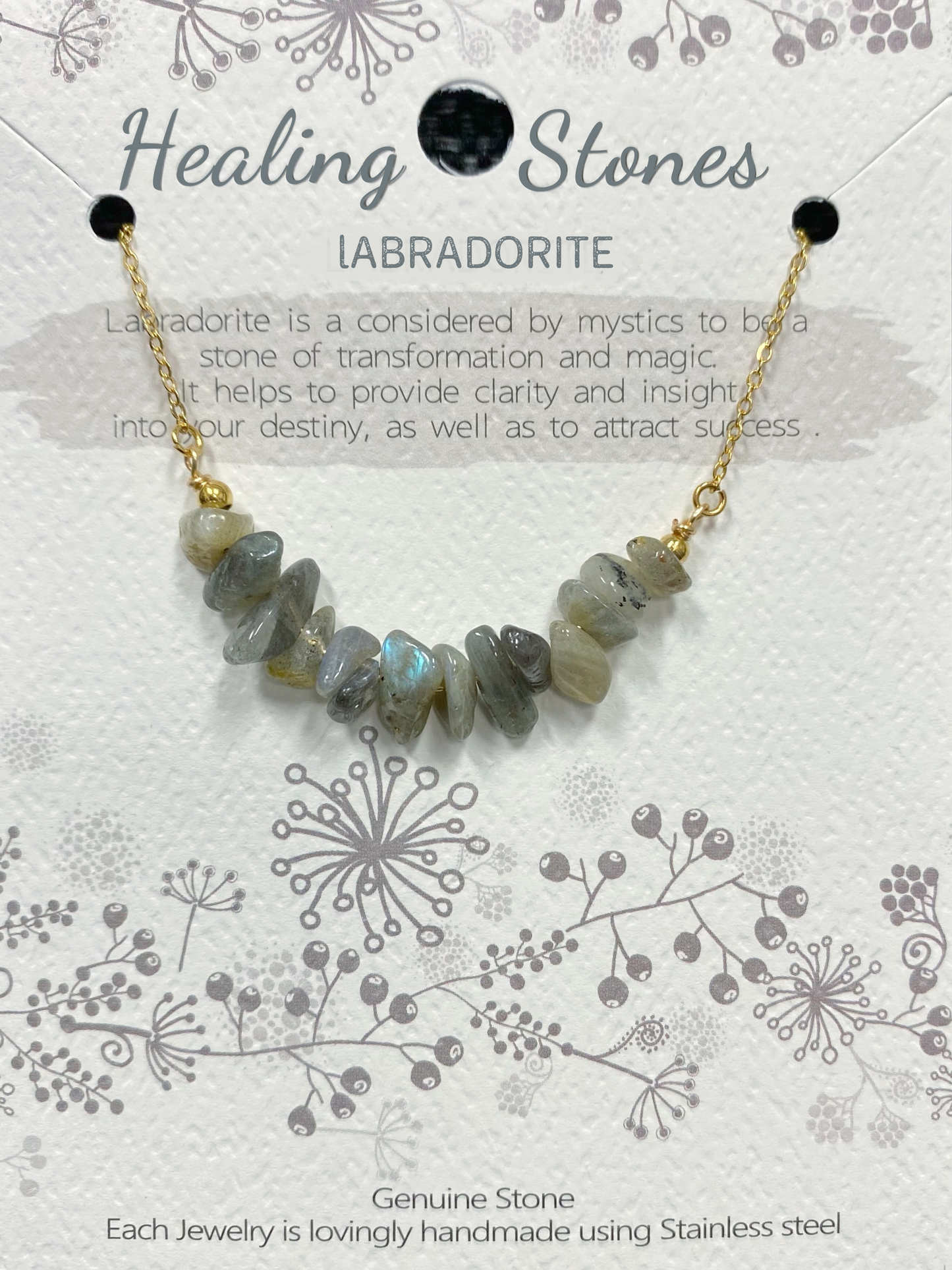 Healing Stones Necklace -  Labradorite