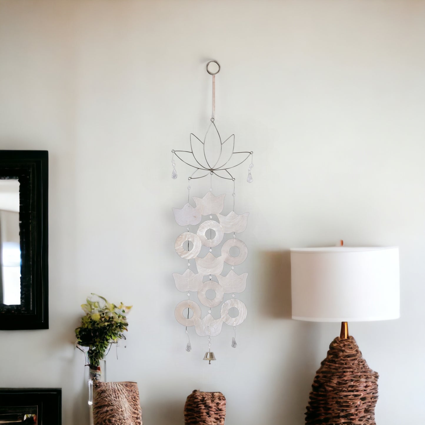 Capiz Lotus Chime - Natural
