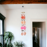 Capiz Chime Round - Red / Orange