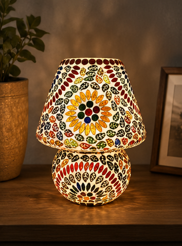 Glass Mosaic Lamp Small - Daisy
