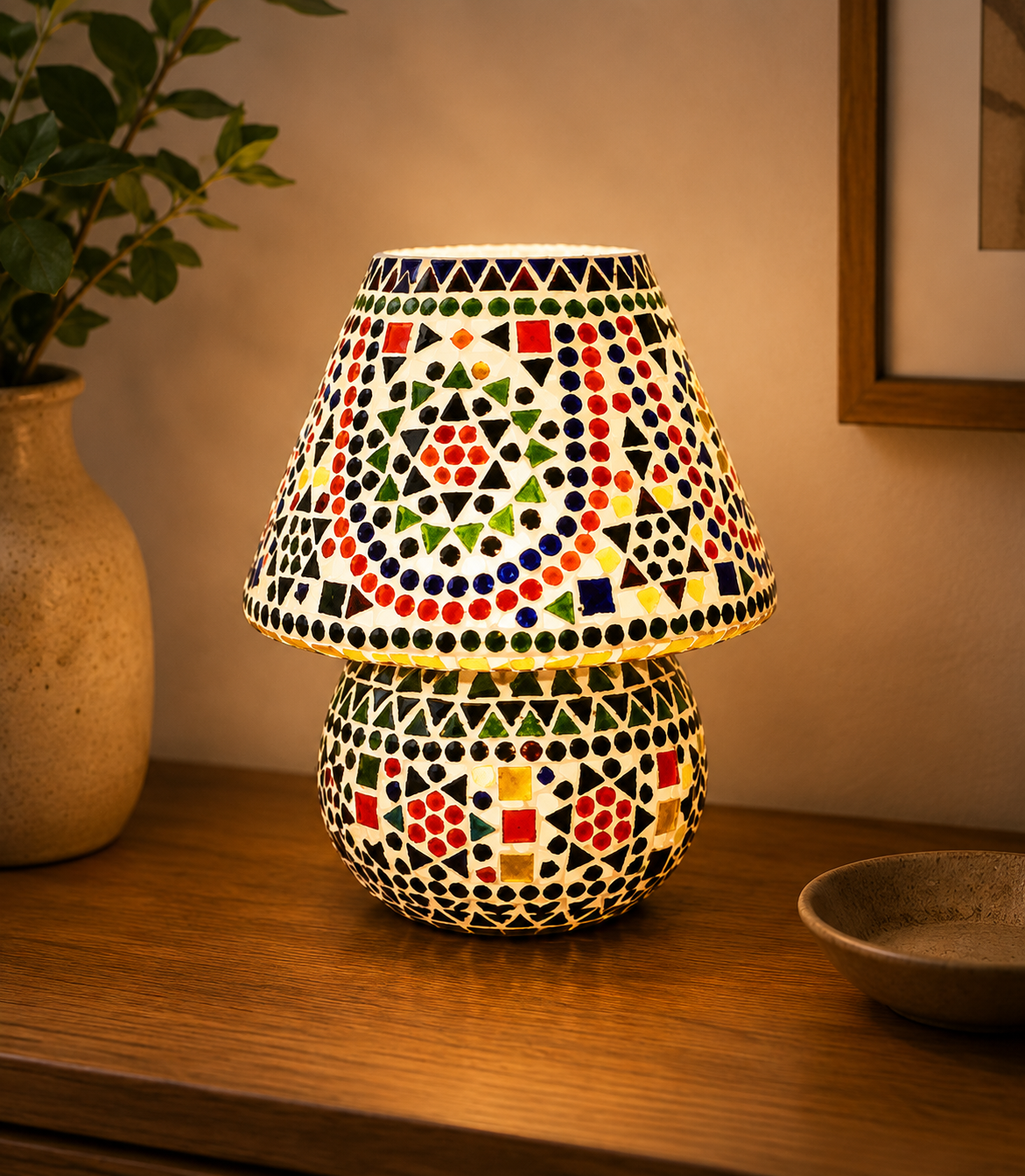 Glass Mosaic Lamp Large - Galax