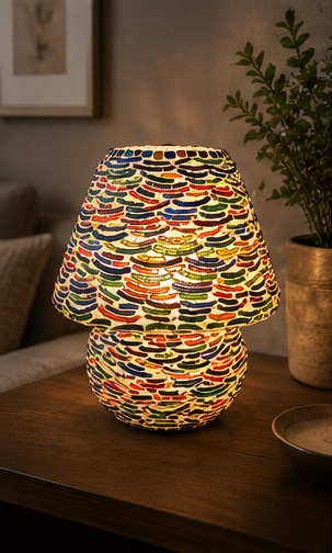 Glass Mosaic Lamp Small - Flow