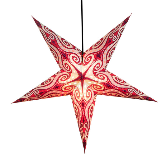 Om Paper Star Lantern - Red Vanilla