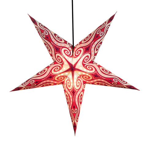 Om Paper Star Lantern - Red Vanilla