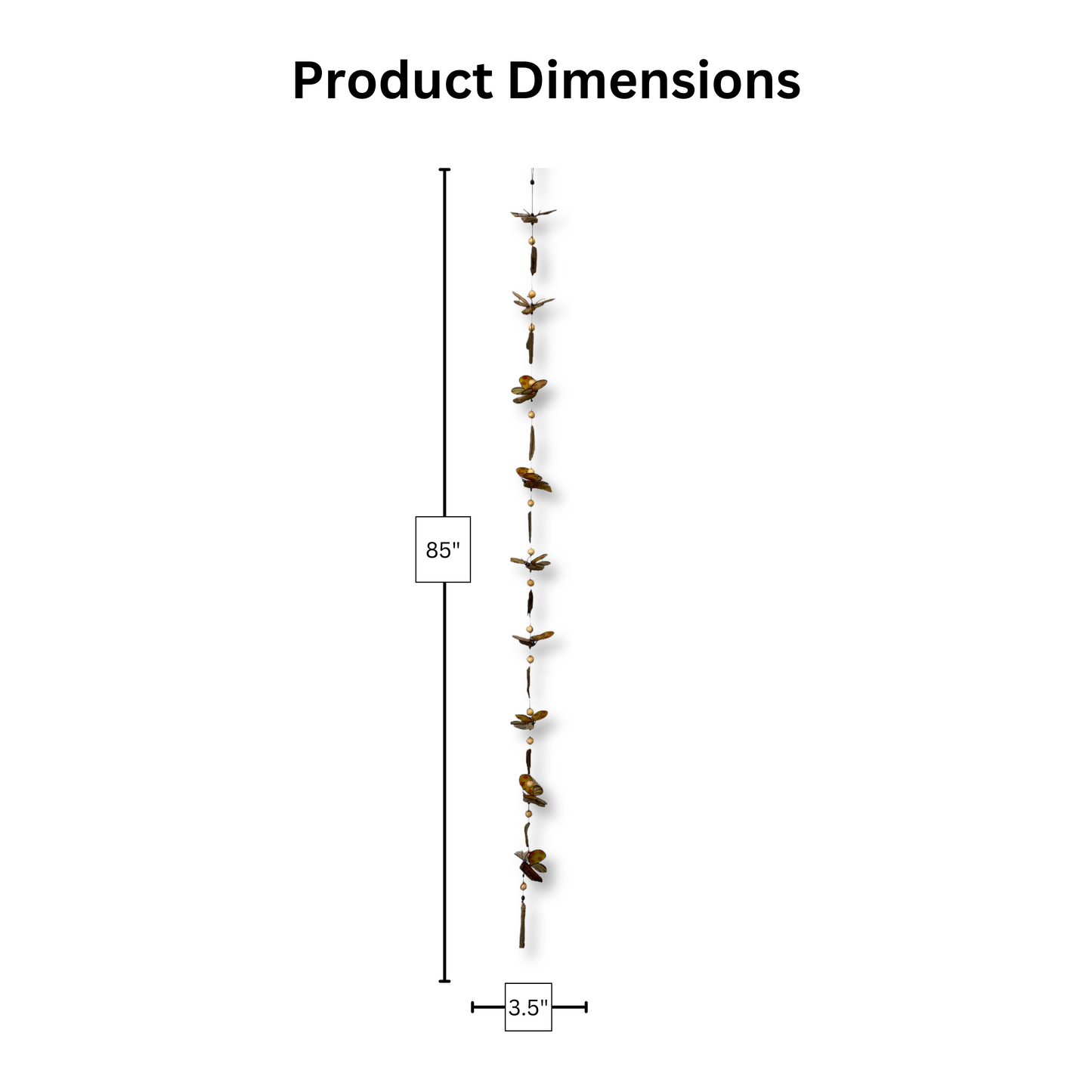 BUMBLE BEE DRIFTWOOD CAPIZ GARLAND