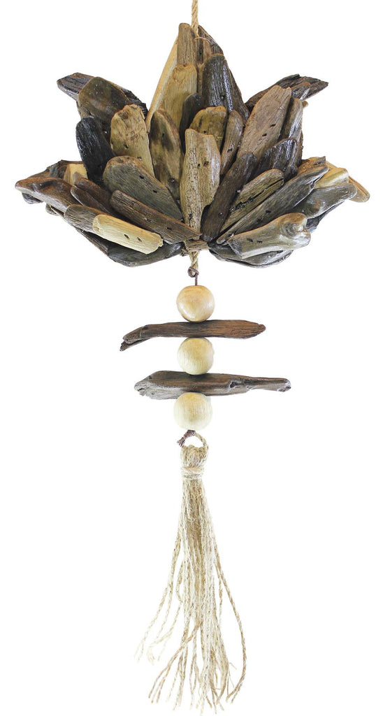 Hanging Driftwood Lotus Ornament