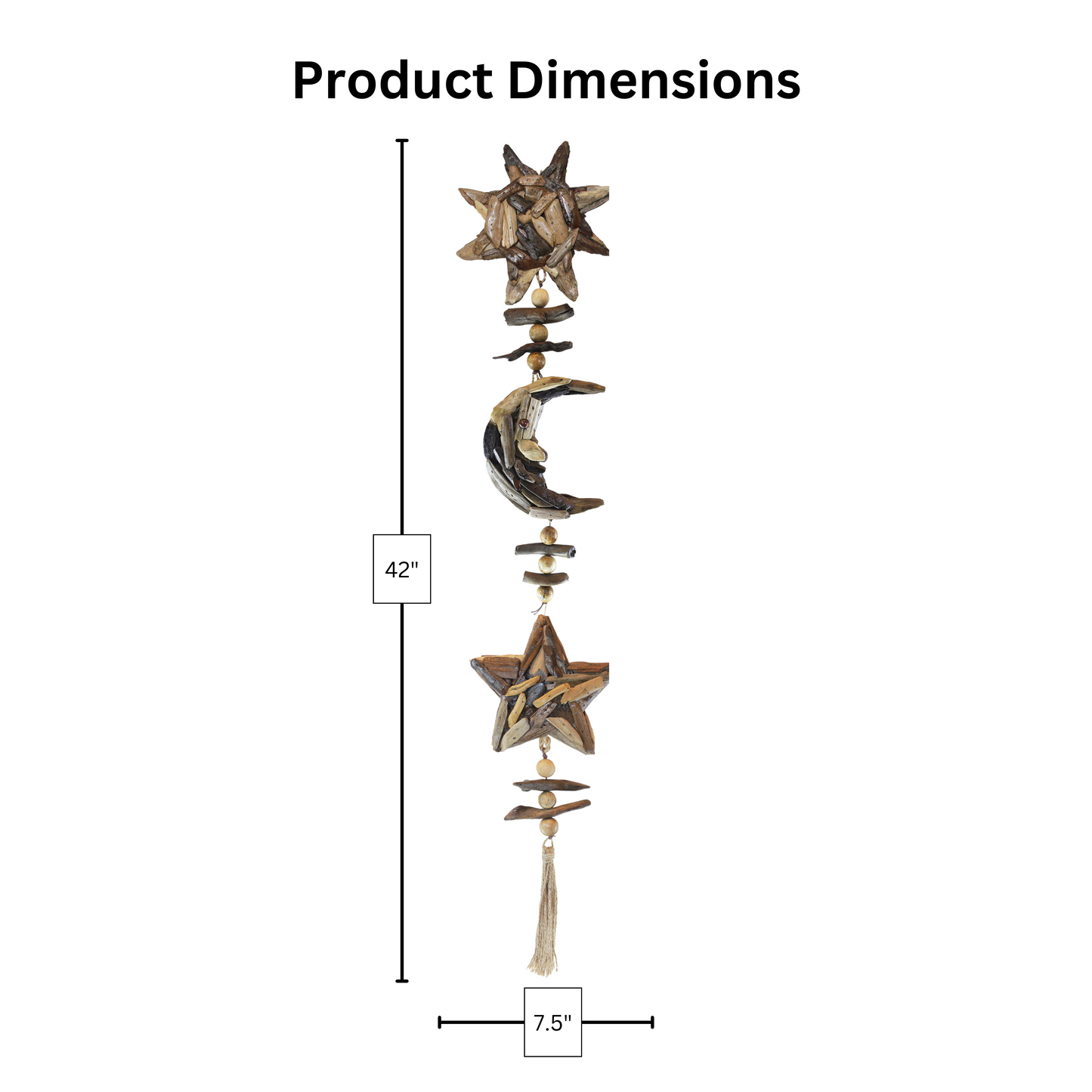 Triple Hanging Sun, Moon, and Star Ornament